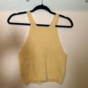 Yellow sweater tank top